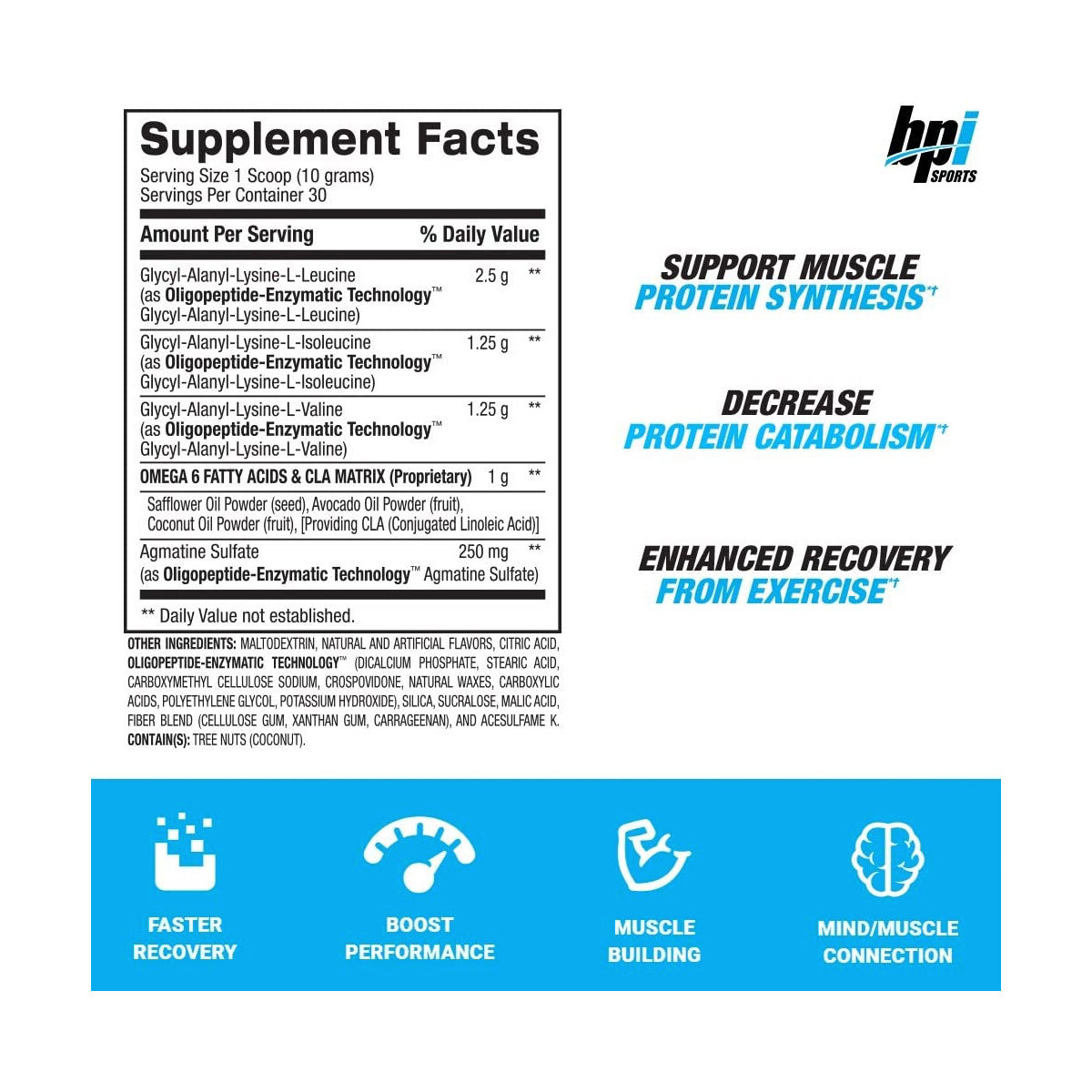 Foto 4 pulgar | Suplemento Alimenticio Aminoácido Best Bcaa BPI Sports Sabor Ponche de Frutas 300 Gr
