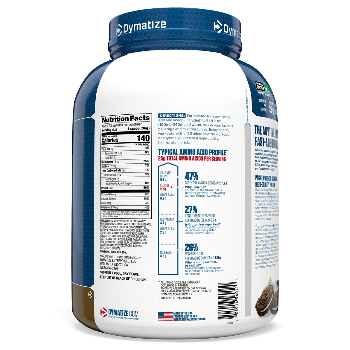 Foto 2 | Proteina Elite Whey Dymatize Nutrition Sabor Cookies & Cream