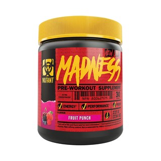 Foto 1 | Suplemento Alimenticio Pre Entreno Madness Mutant Sabor Ponche de Frutas 225 Gr