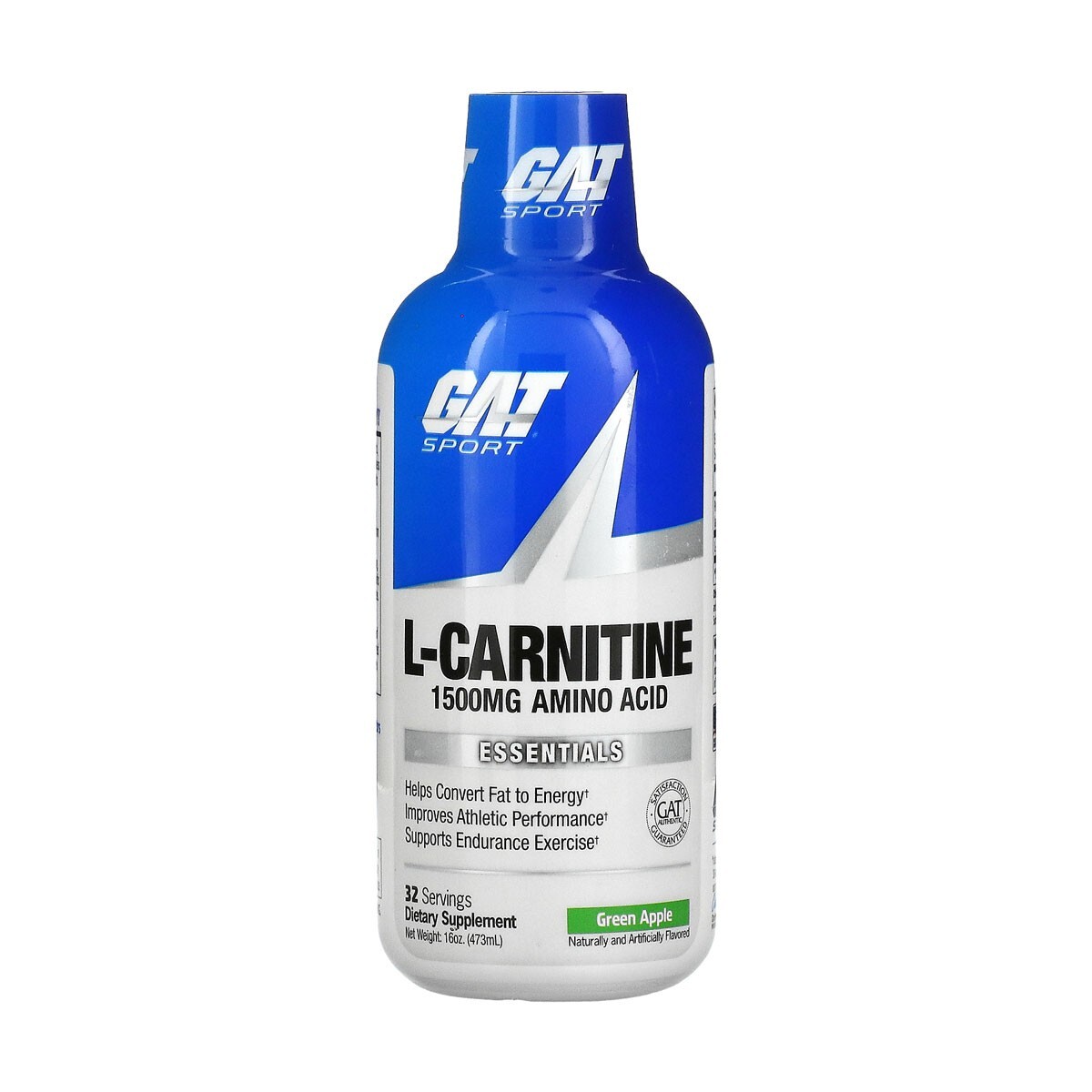 Foto 2 pulgar | Suplemento Alimenticio L Carnitine 1500 mg GAT Sabor Manzana Verde 400 Gr