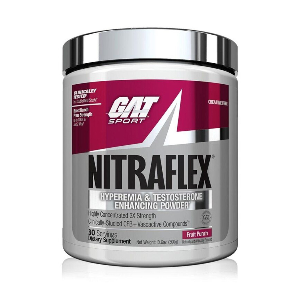 Foto 2 pulgar | Suplemento Alimenticio Nitraflex GAT Sabor Ponche de Frutas 300 gr