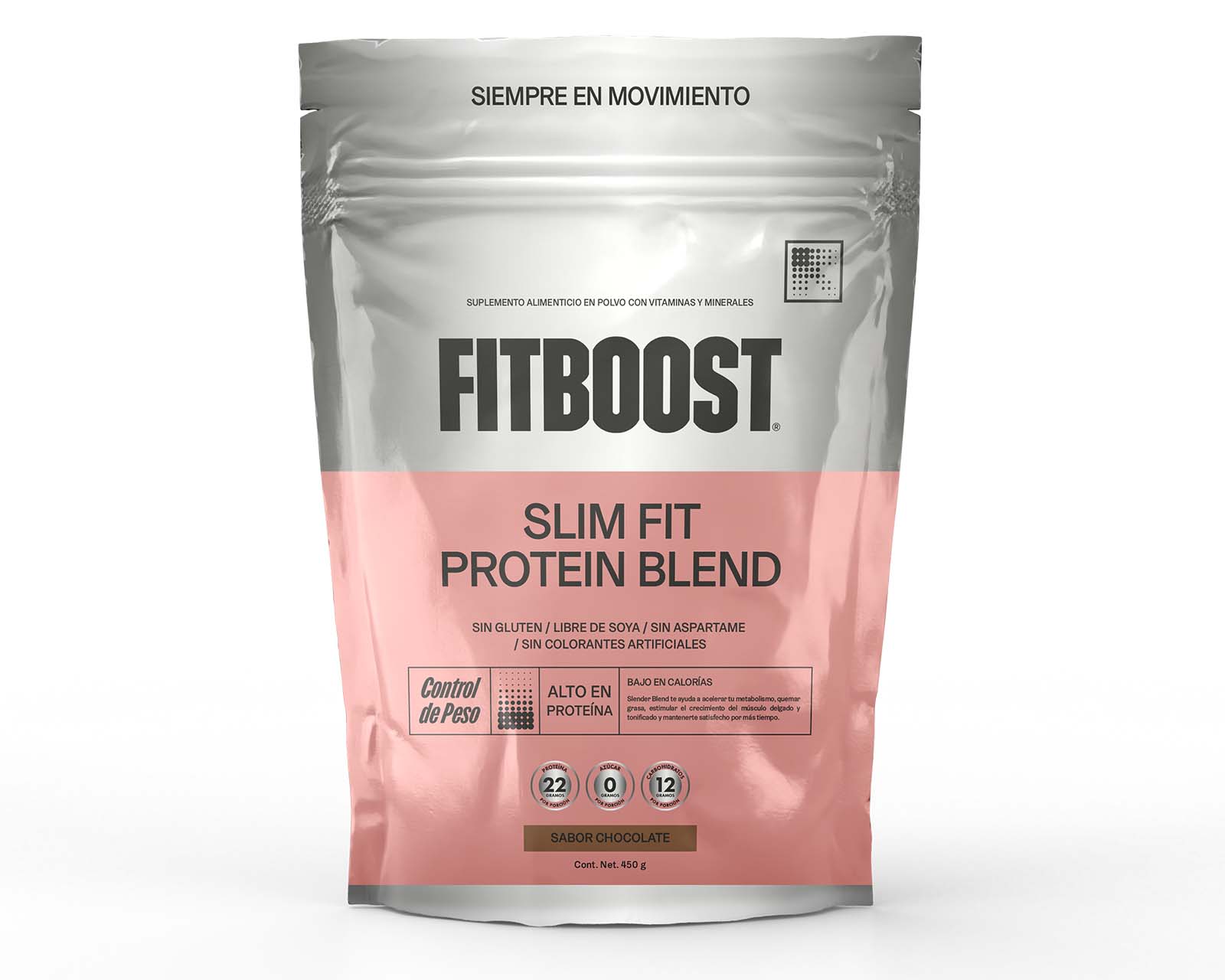 Foto 2 pulgar | Suplemento Alimenticio Fitboost Slim Fit Sabor Chocolate 450g