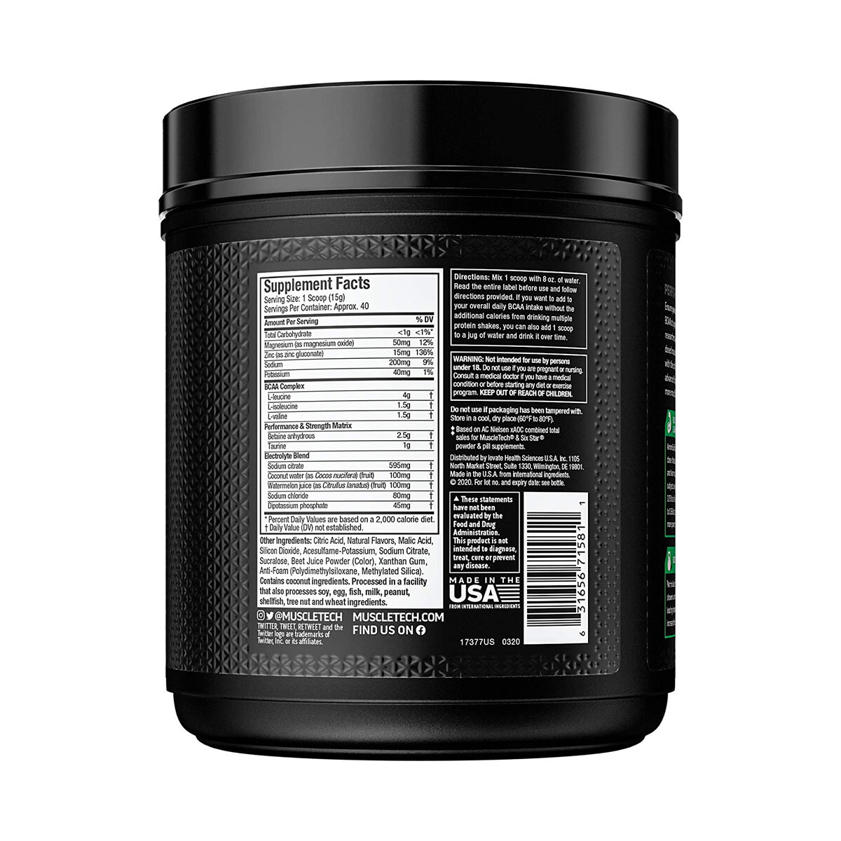 Foto 4 pulgar | Suplemento Alimenticio Amino Build MuscleTech Sabor Fresa Sandía 590 Gr