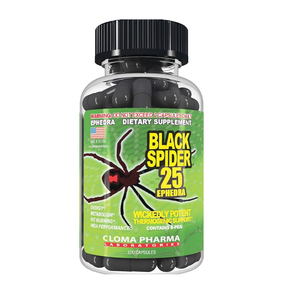 Foto 2 pulgar | Suplemento Alimenticio Black Spider Cloma Pharma sin Sabor