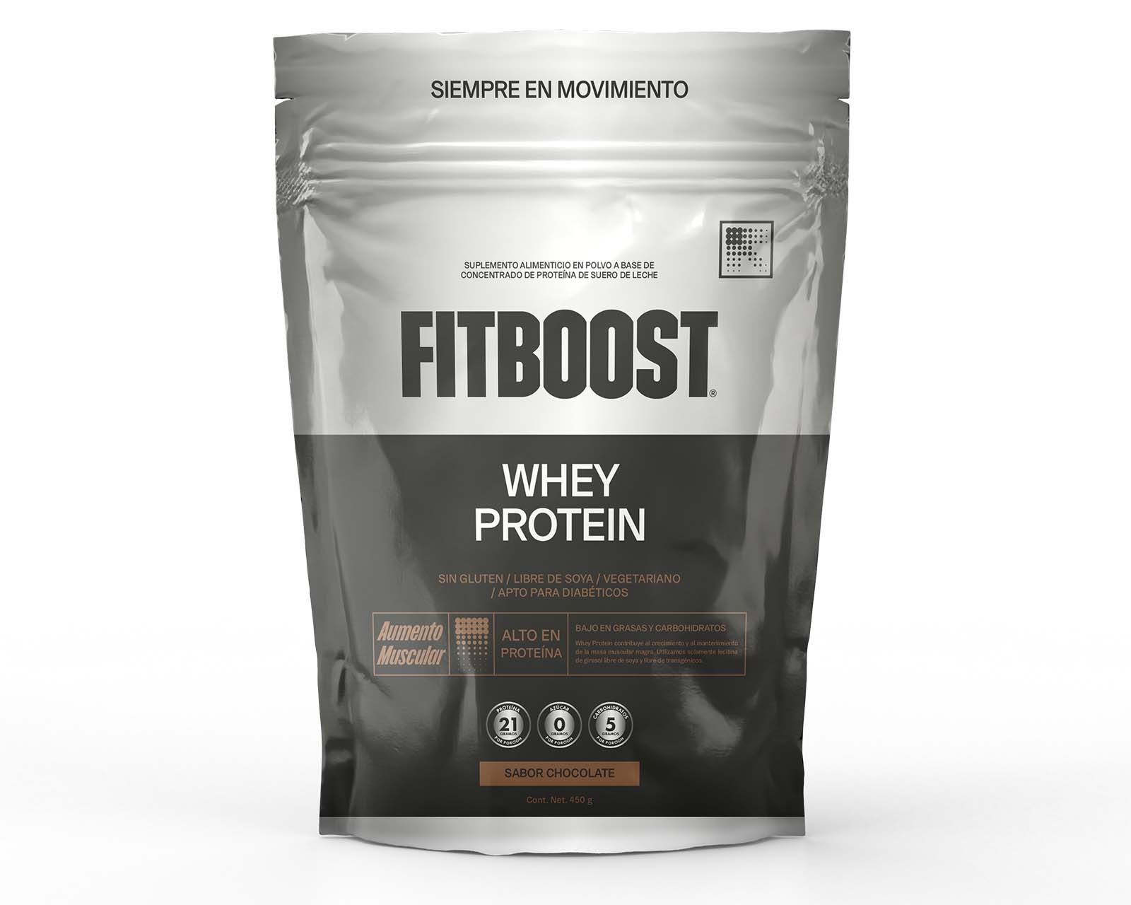 Foto 1 | Suplemento Alimenticio Fitboost Whey Protein Sabor Chocolate 450g