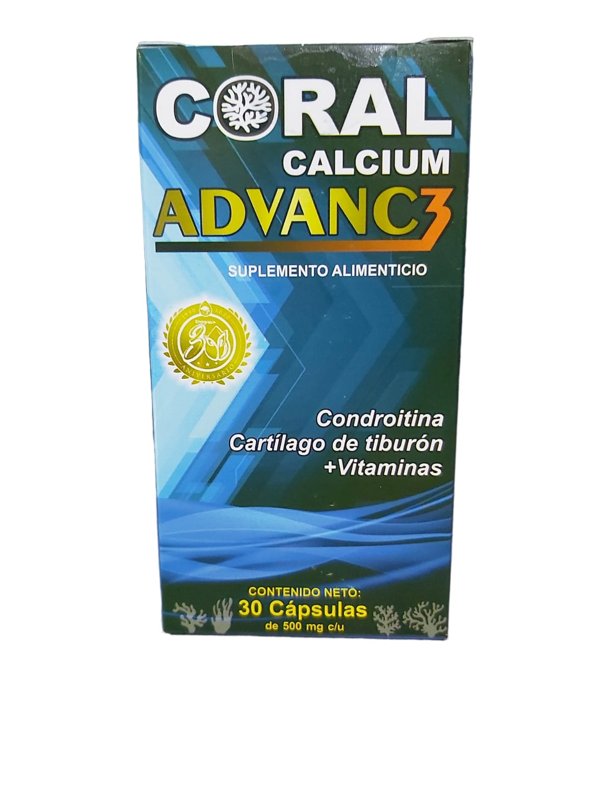 Suplemento Alimenticio Ultra Advance Coral Calcium 30 Cápsulas