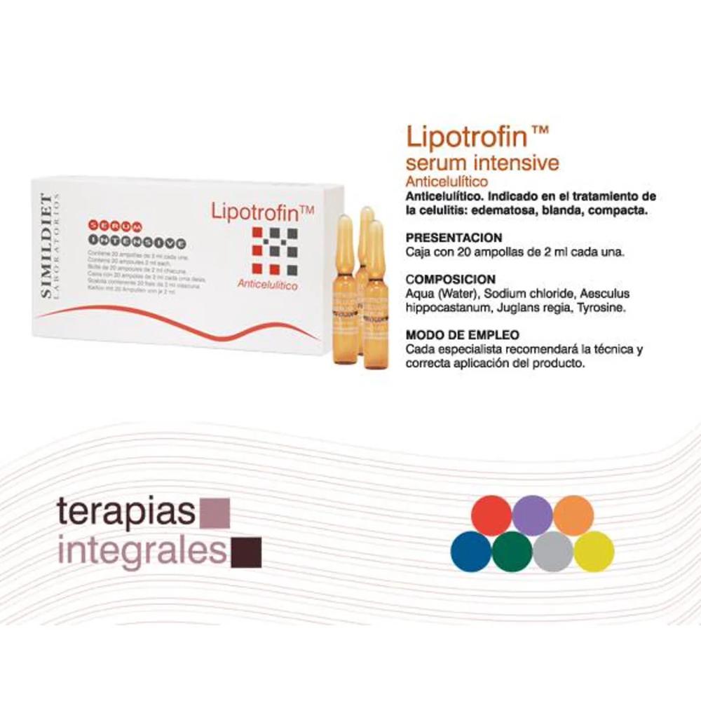 Foto 2 | Mesoterapia Simildiet Laboratorios Lipotrofin Anticelulítico Finaflex 20 Ampolletas de 2 ml C/U