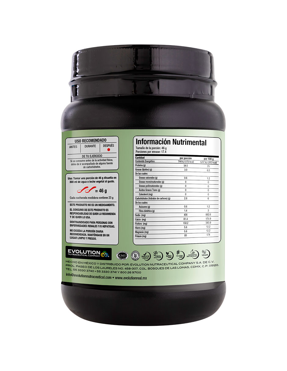 Foto 2 | Proteína Vegana Evolution Vp100  800 Gramos Sabor Dulce de Leche