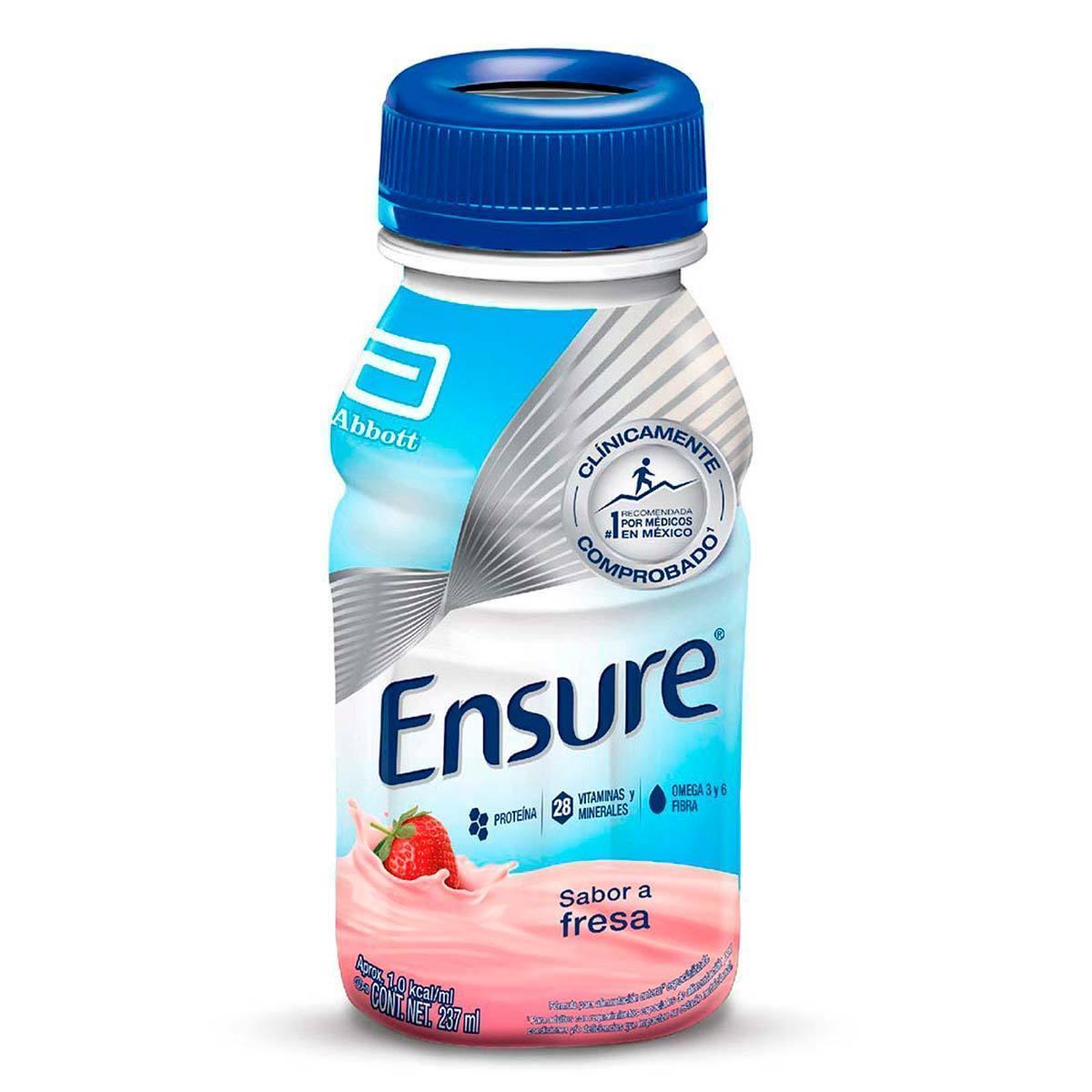 Foto 2 pulgar | Suplemento Líquido Sabor Fresa Ensure 237 ml