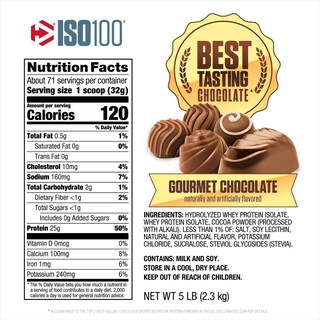 Foto 2 | Proteína Hidrolizada Dymatize Iso-100 5 Lbs
