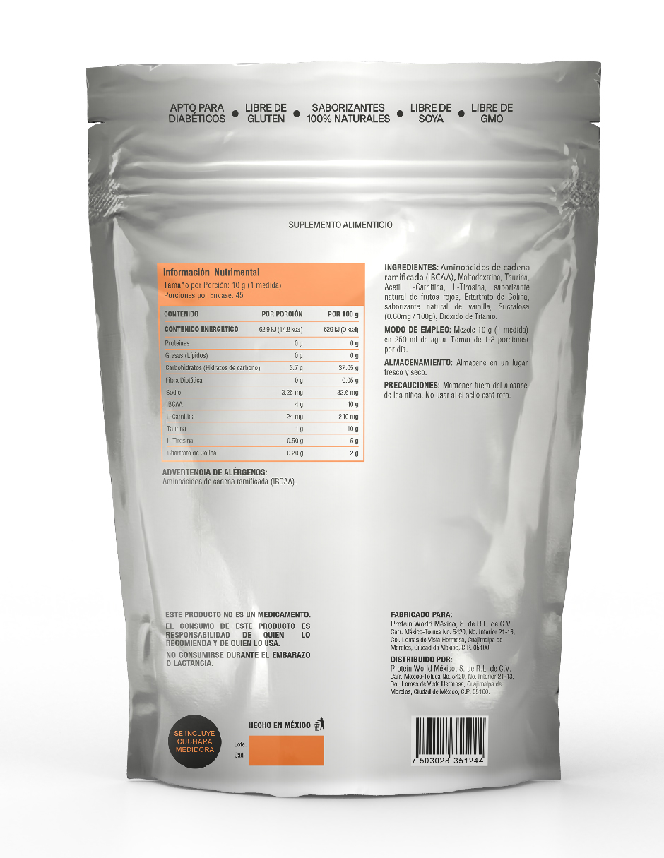 Foto 3 pulgar | Fitboost Ibcaa Frutos Rojos 450g