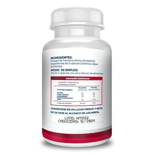 Foto 2 | Suplemento Alimenticio Vinagre Manzana Naima Lab 100 Cápsulas 500 Mg