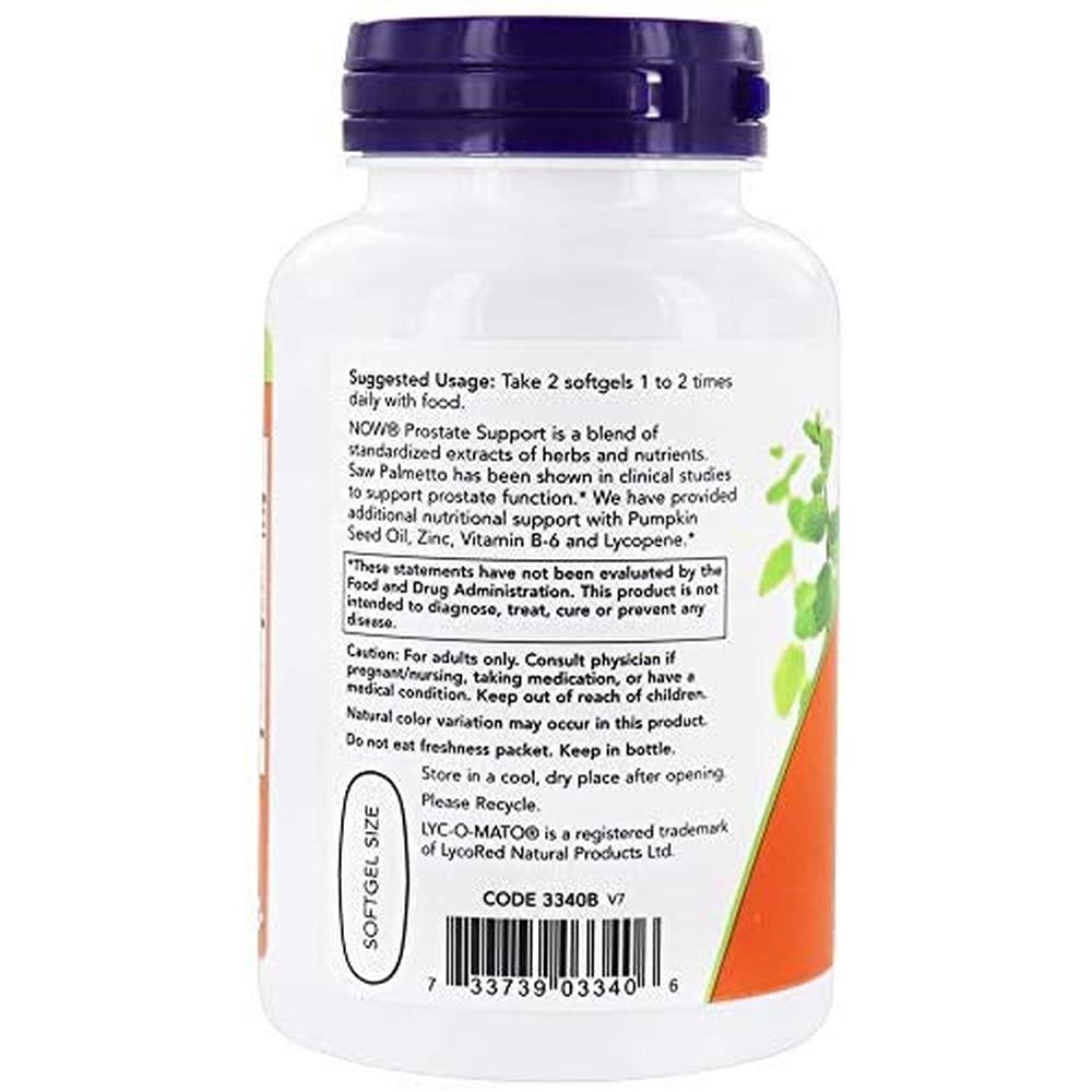 Foto 4 pulgar | Vitaminas Now Prostate Support 90 Cápsulas Próstata Saludable