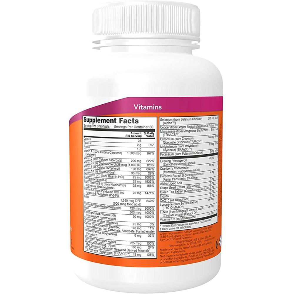 Foto 2 | Multivitamínico Para Mujer Now Eve 90 Cápsulas