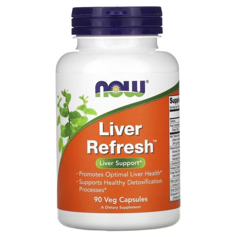 Limpiador Hepático Now Liver Refresh 90 Cápsulas