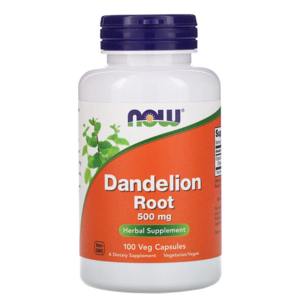 Foto 2 pulgar | Dandelion Root Now Raíz De Diente De León 500mg 100 Cápsulas