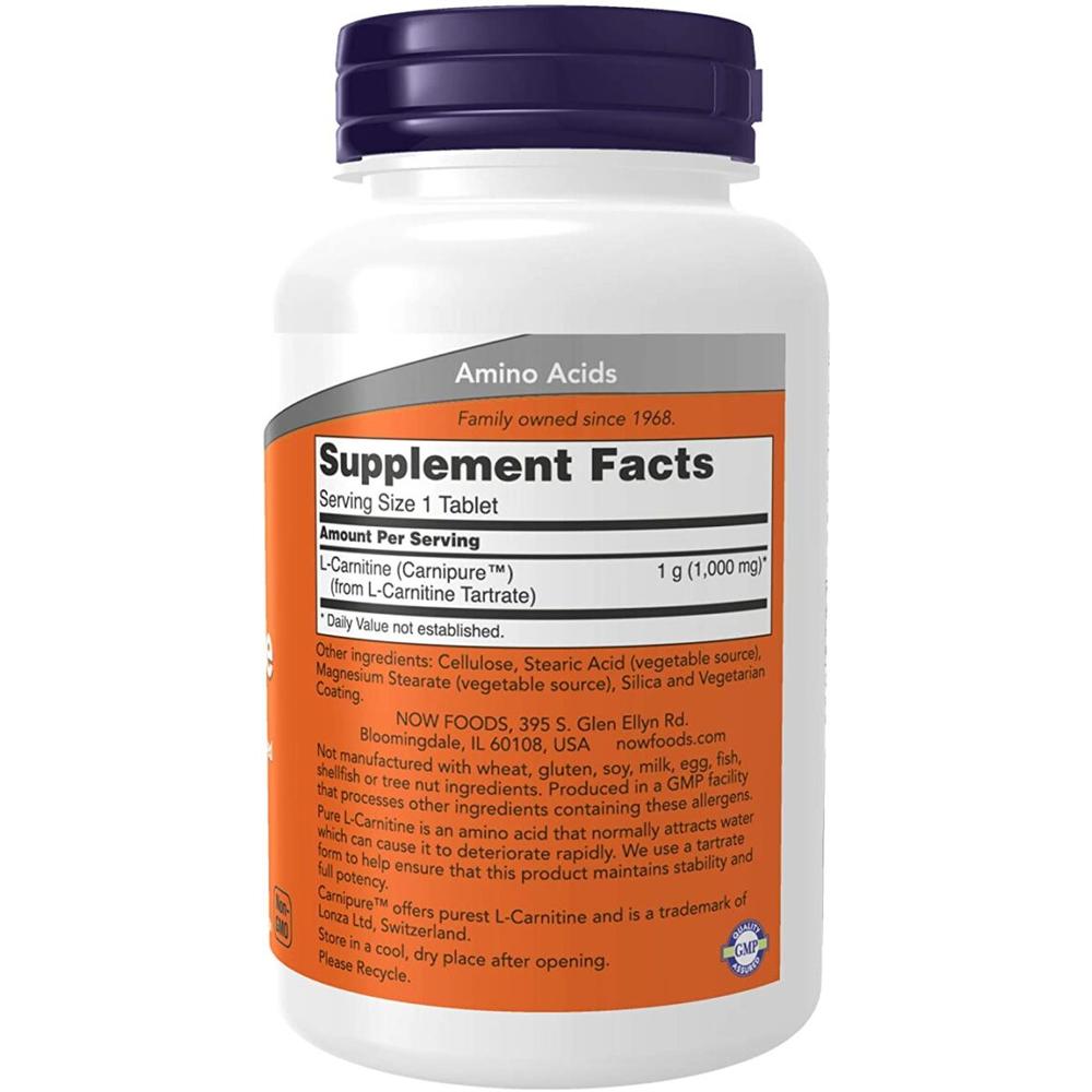 Foto 3 pulgar | Carnitina Now L-carnitina 1000 Mg 50 Tabletas
