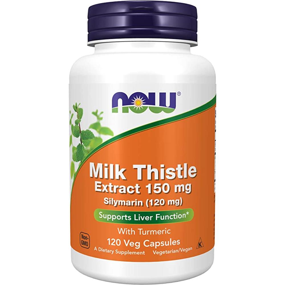 Foto 1 | Milk Thistle Y Cúrcuma Now Silimarina 120 Cápsulas
