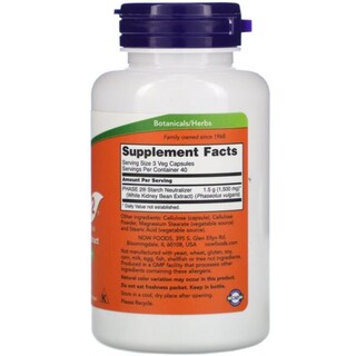 Foto 2 | Bloqueador de Carbohidratos Now Phase 2 500 mg 120 Cápsulas