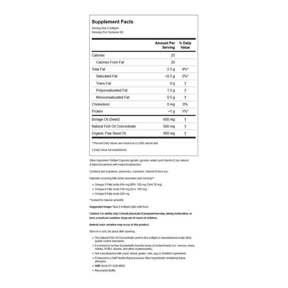 Foto 3 pulgar | Omega 3, 6 Y 9 Vitaminas Now 1000mg 250 Softgels