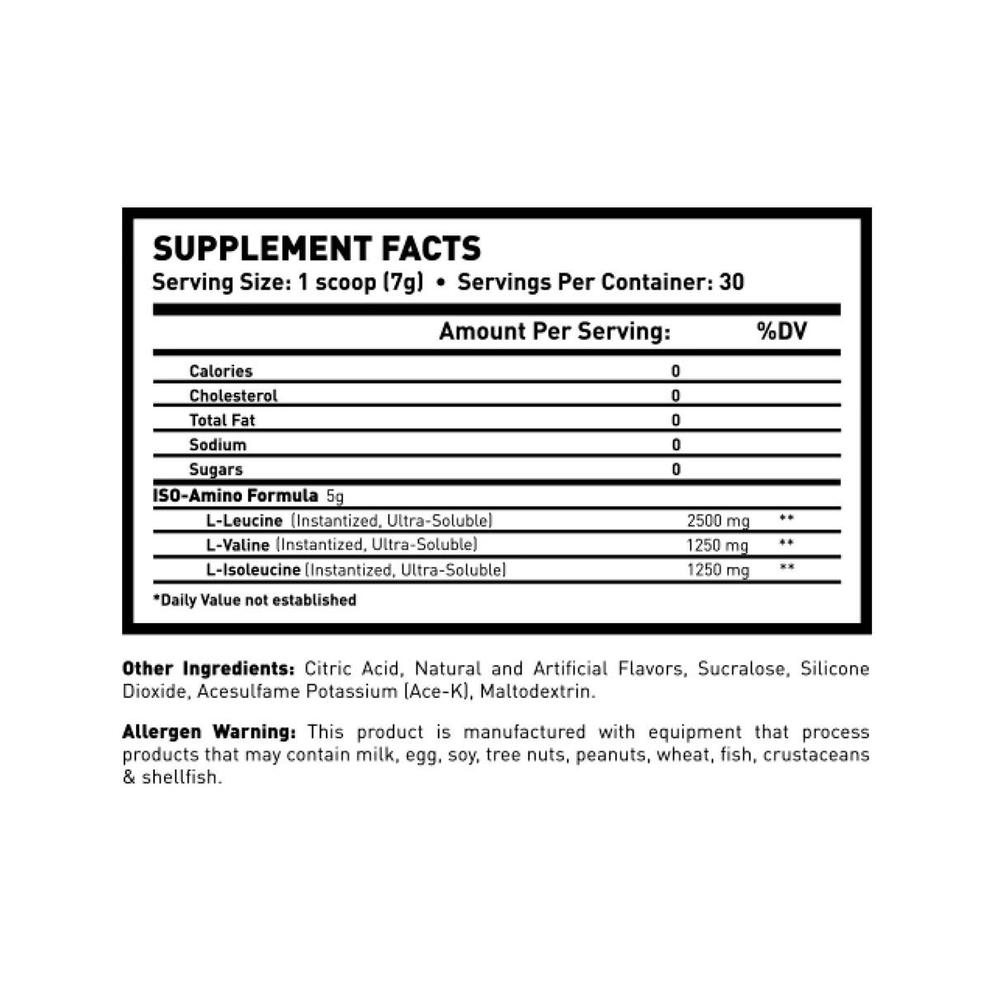 Foto 3 pulgar | Aminoácidos Man Sports Iso-Amino BCAA 30 Servicios