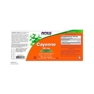Foto 2 | Capsicum Annuum Now Pimienta De Cayena 500 Mg 100 Cápsulas
