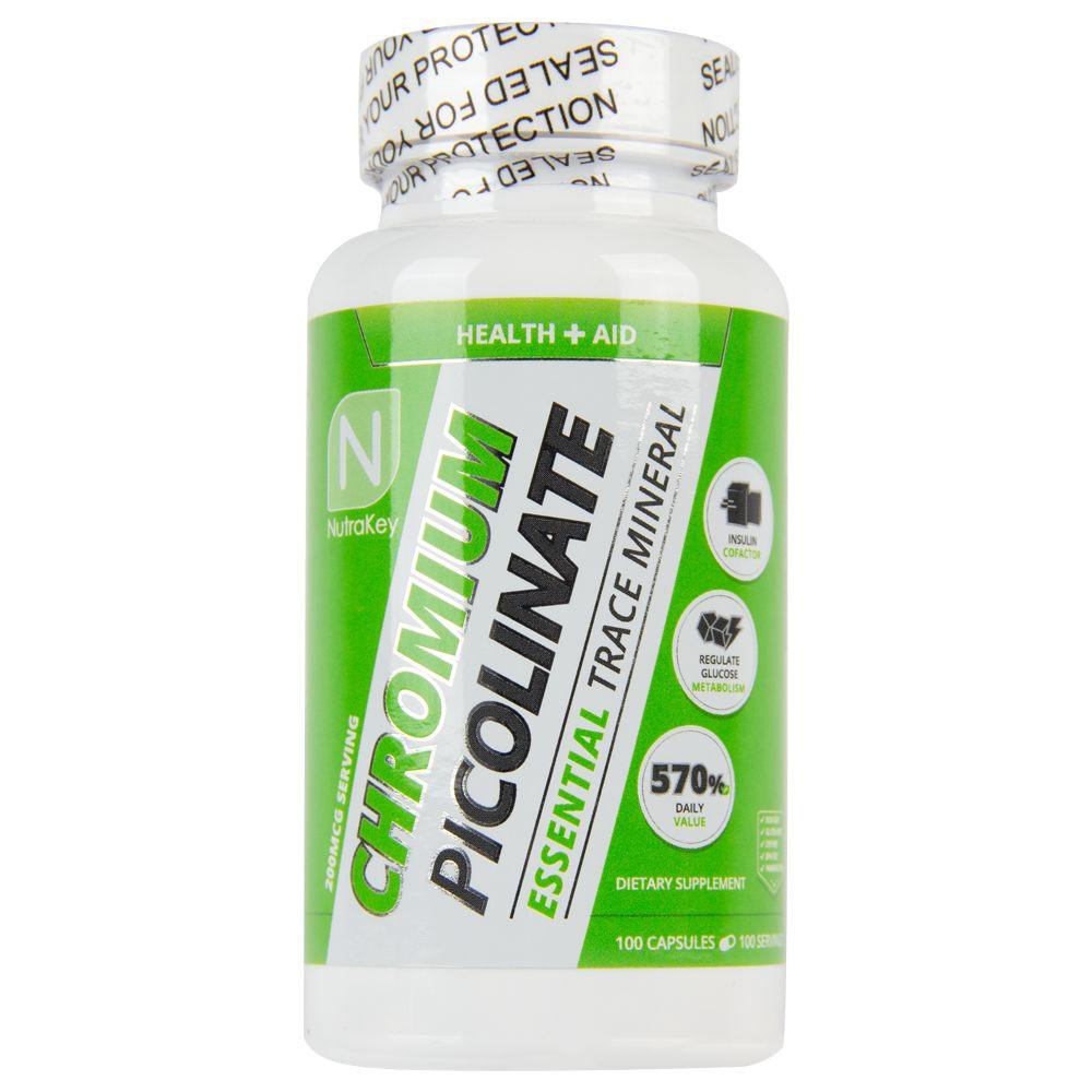 Pre Entrenamiento Nutrakey Picolinato De Cromo 100 Cápsulas