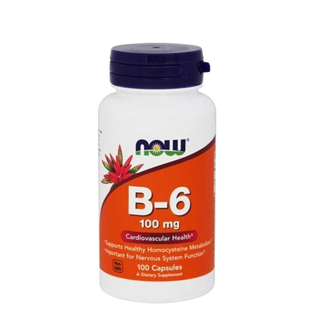 Vitaminas Now B6 100mg 100 Cápsulas