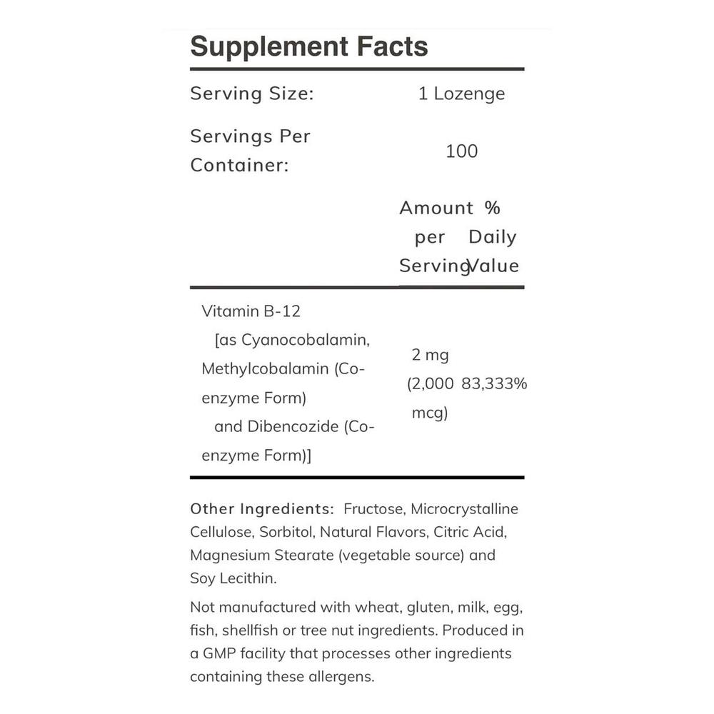 Foto 3 pulgar | Vitaminas Now B12 2,000mcg 100 Pastillas