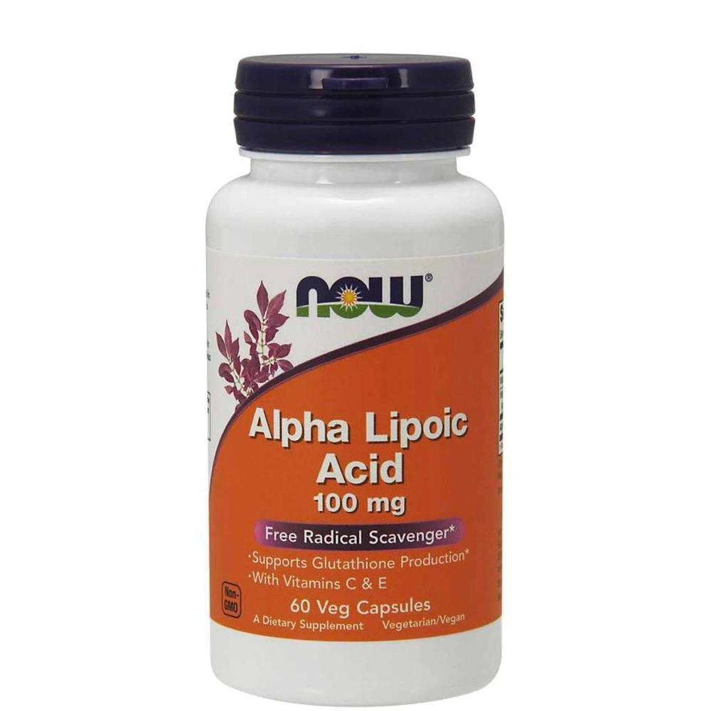 Vitaminas Now Ácido Alfa Lipoico 100 mg 60 Cápsulas