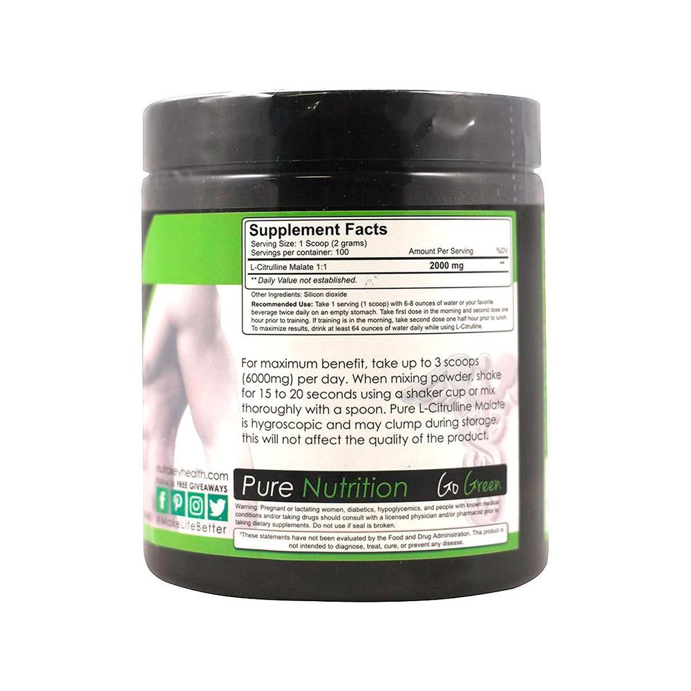 Foto 3 pulgar | Oxido Nítrico Nutrakey Citrulina Polvo 200gr (100 Servicios)