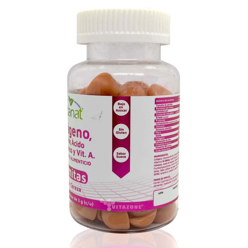 Foto 7 pulgar | Colágeno Biotina Ácido Hialurónico Vidanat 60 Gomitas Cereza