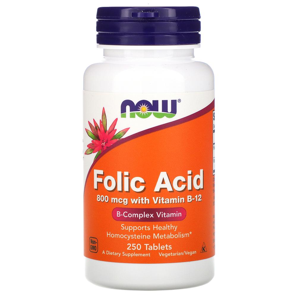 Ácido Fólico Now Folic Acid 250 Tabletas