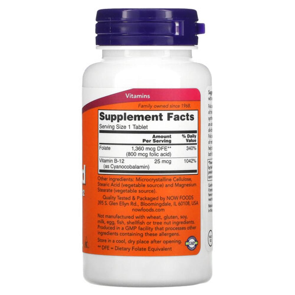 Foto 3 pulgar | Ácido Fólico Now Folic Acid 250 Tabletas
