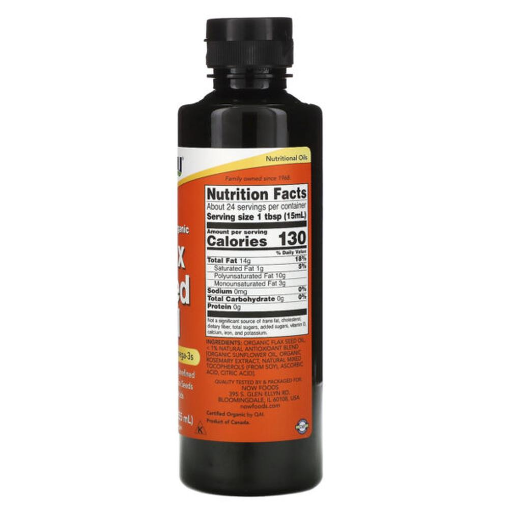 Foto 3 pulgar | Aceite De Linaza Now Flaxseed Oil 355 Ml