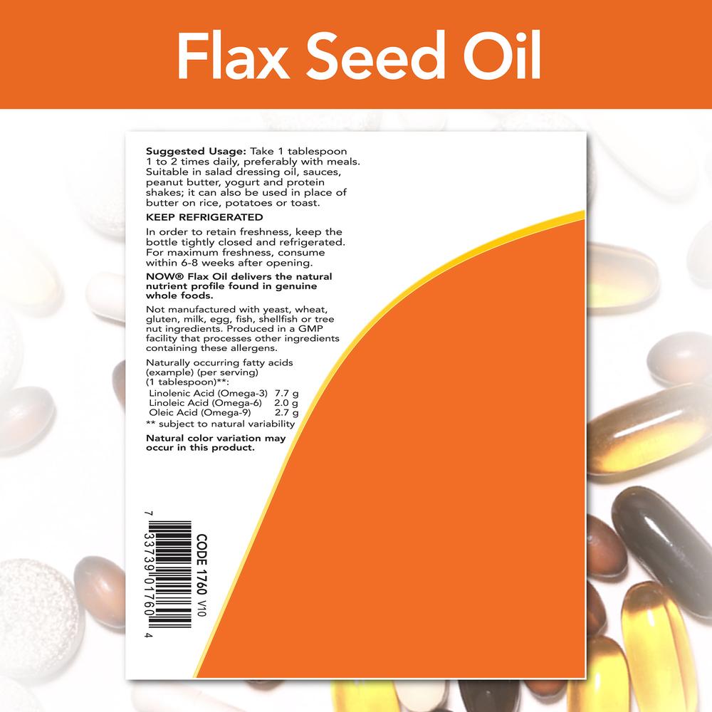 Foto 4 pulgar | Aceite De Linaza Now Flaxseed Oil 355 Ml