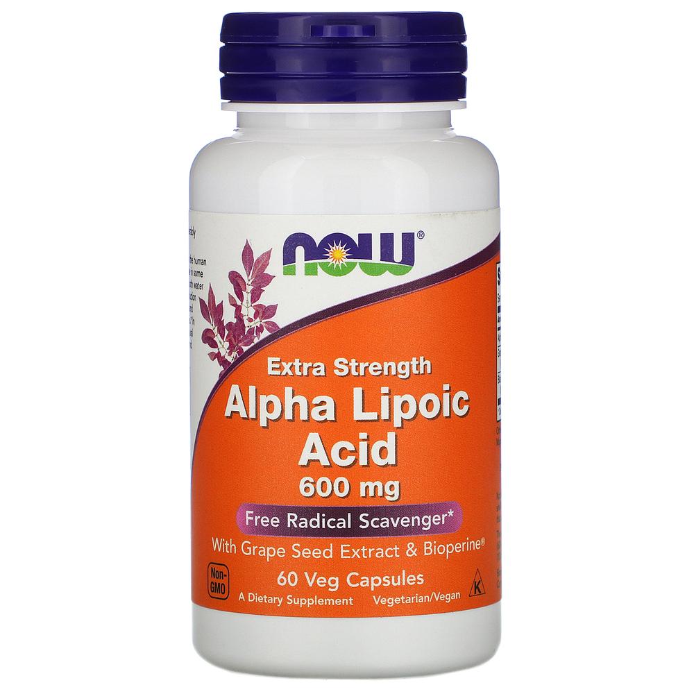 Suplemento Alimenticio Now Ácido Alfa Lipoico de 60 Cápsulas