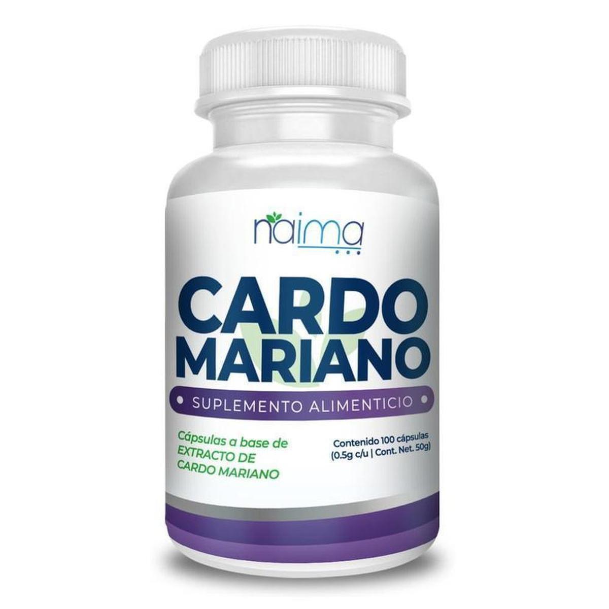 Foto 2 pulgar | Suplemento Alimenticio Cardo Mariano Naima Lab 100 Cápsulas de 500 Mg