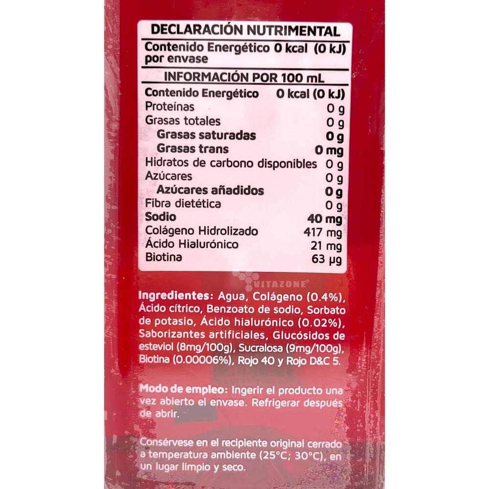 Foto 3 pulgar | Colágeno Biotina Ácido Hialurónico Bebible 480 Ml Frutos Vidanat