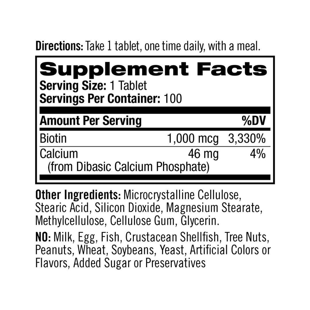 Foto 4 | Biotina Natrol 100 Tabletas de 10000mcg