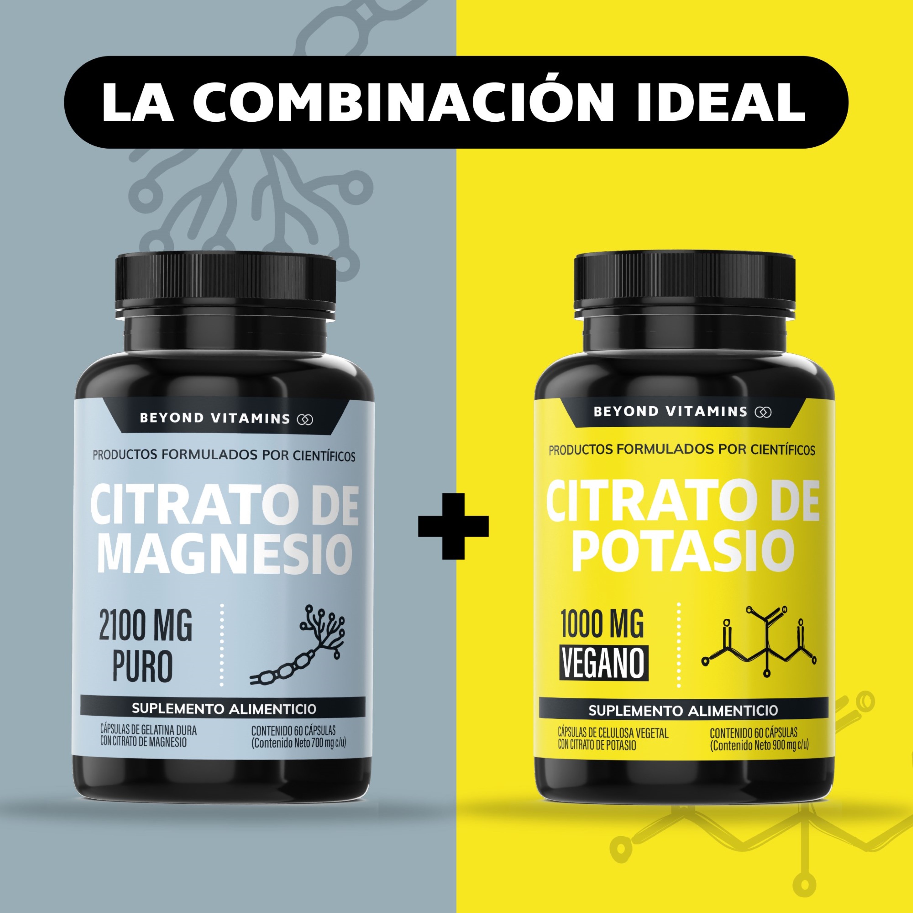 Foto 8 pulgar | Citrato De Magnesio 2100mg  - Magnesium Citrate 100% Puro - 60 Cápsulas