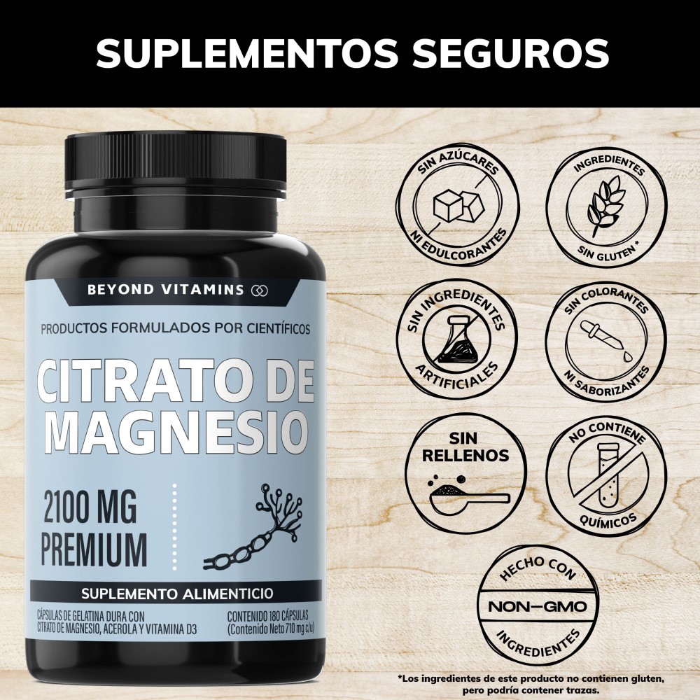 Foto 3 pulgar | Citrato de Magnesio Beyond Vitamins CITRATO-180 180 Cápsulas