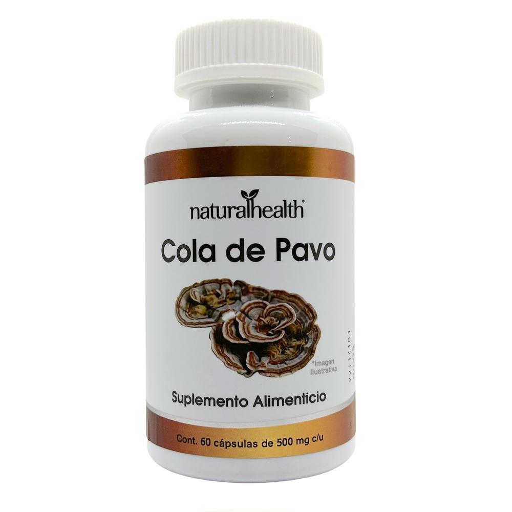 Foto 2 pulgar | Suplemento Alimenticio Natural Health Cola de Pavo con 60 Cápsulas