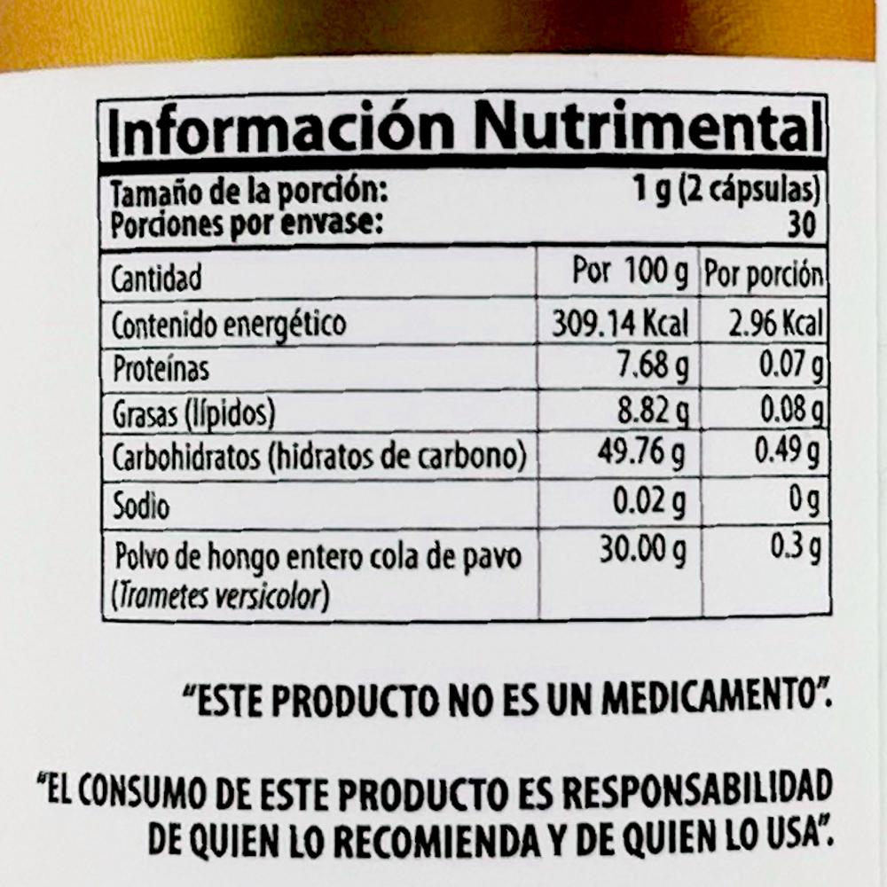 Foto 3 pulgar | Suplemento Alimenticio Natural Health Cola de Pavo con 60 Cápsulas
