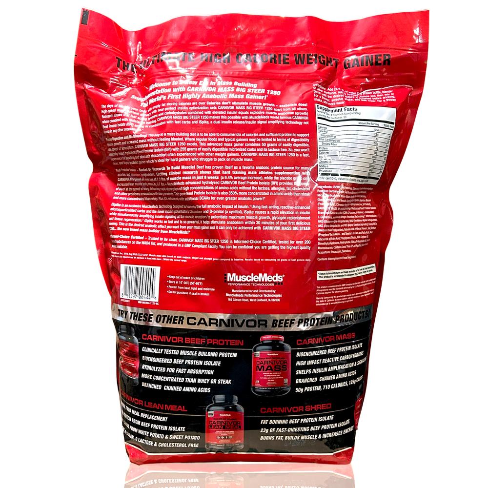 Foto 3 | Proteína Musclemeds Carnivor Mass Big Steer sabor Chocolate 15 Libras