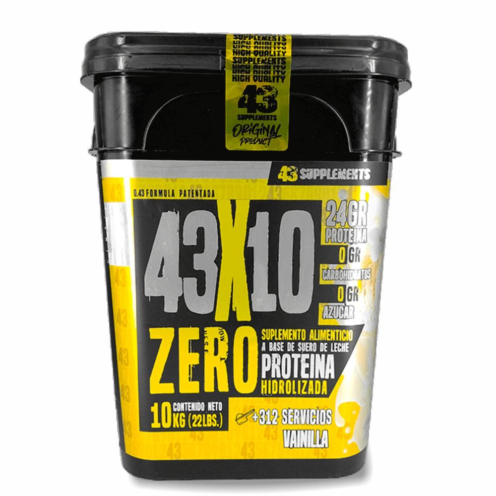Proteína Zero Hidrolizada 43 Supplements Sabor Vainilla 10 kg