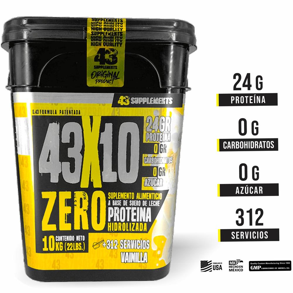 Foto 3 pulgar | Proteína Zero Hidrolizada 43 Supplements Sabor Vainilla 10 kg