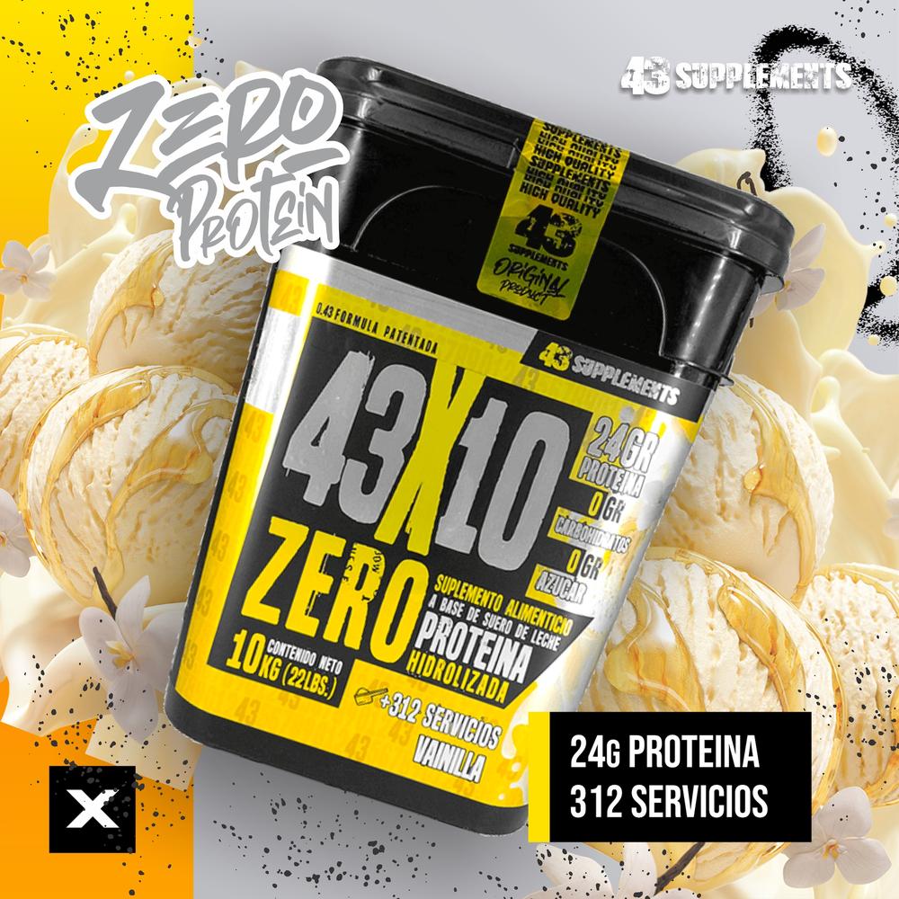 Foto 6 pulgar | Proteína Zero Hidrolizada 43 Supplements Sabor Vainilla 10 kg