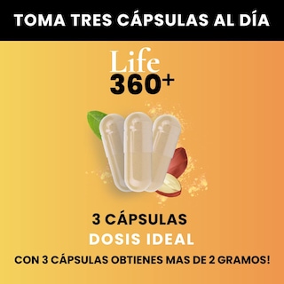 Foto 3 | Creatina Monohidratada Life 360+ Pure Creatine 180 Cápsulas