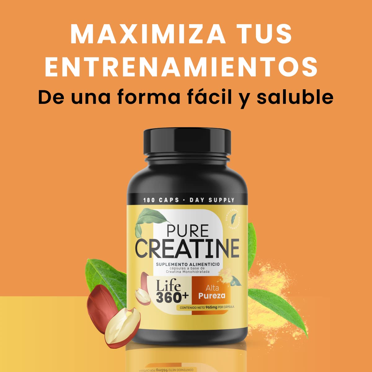 Foto 5 | Creatina Monohidratada Life 360+ Pure Creatine 180 Cápsulas